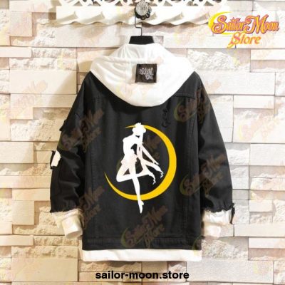 2021 Sailor Moon Denim Jacket S / Black 2