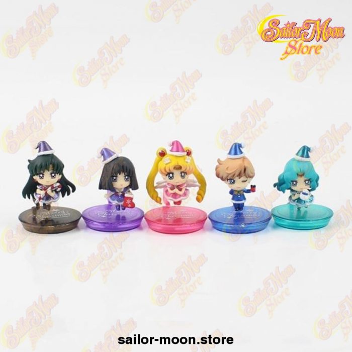 5Pcs/lot Sailor Moon Chibi Christmas Mercury Doll Pvc Figure