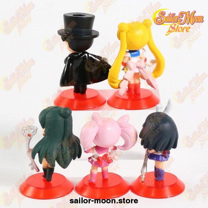 5Pcs/set Sailor Moon Chibi Pvc Figures Toys