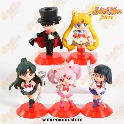 5Pcs/set Sailor Moon Chibi Pvc Figures Toys