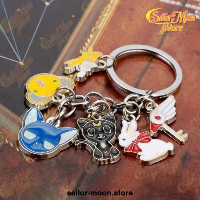 6Pcs/set Cute Sailor Moon Keychain