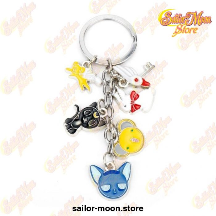 6Pcs/set Cute Sailor Moon Keychain