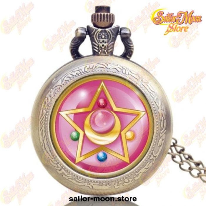 7 Types Japanese Sailor Moon Quartz Pocket Watch Fashion Unique Necklace Style 4