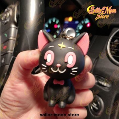 Cute Sailor Moon Luna Kitty Keychain