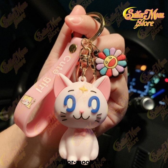 Cute Sailor Moon Luna Kitty Keychain