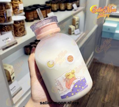 Cute Sailor Moon Transparent Plastic Water Bottle