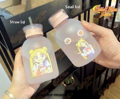 Cute Sailor Moon Transparent Plastic Water Bottle