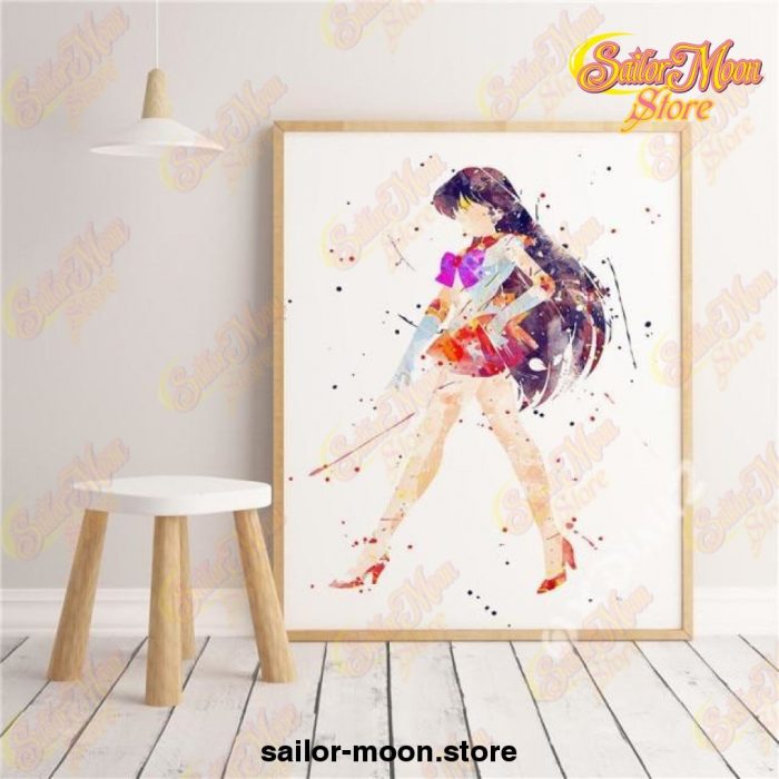 New Sailor Mars Water Color Poster Wall Art