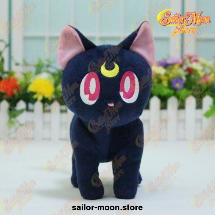 Original 20Cm Sailor Moon Luna Cat Plush Stuffed Toy Doll