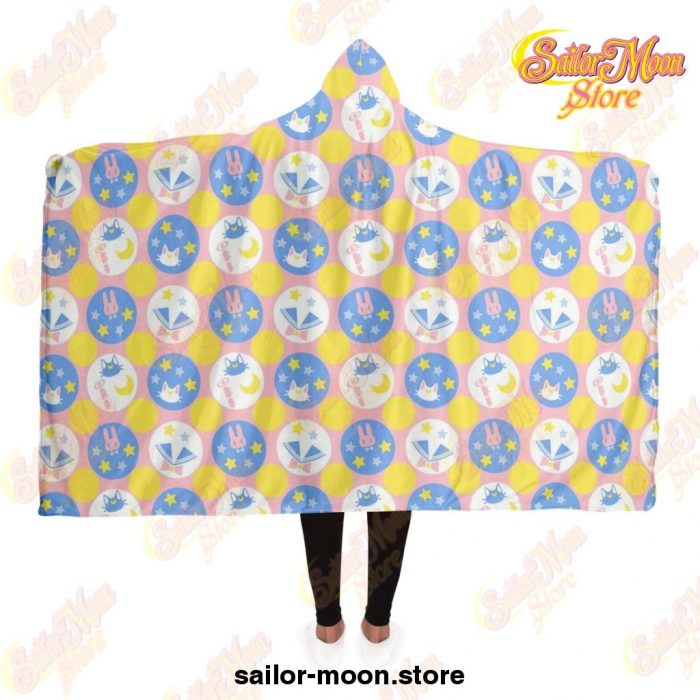 Sailor Moon Hooded Blanket #06 Adult / Premium Sherpa - Aop