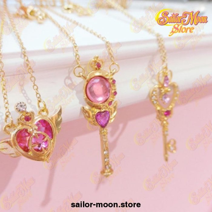 Sailor Moon Loving Wand Crystal Pendant Necklace