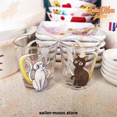 Sailor Moon Luna Artemis Mini Cute Wine Cup Mug Glass