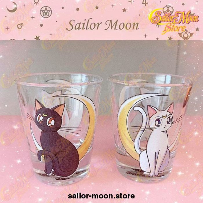 Sailor Moon Luna Artemis Mini Cute Wine Cup Mug Glass