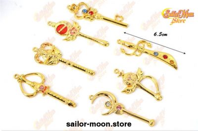 Sailor Moon Tsukino Usagi Necklace Figure Model Toys Doll 12Pcs/set