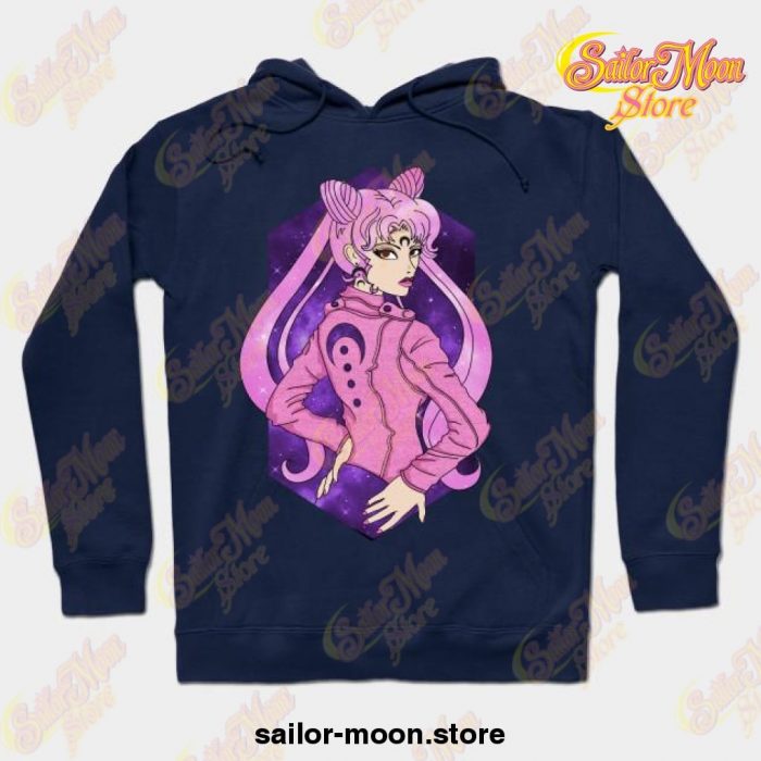 Wicked Lady Galactic Design Hoodie Navy Blue / S