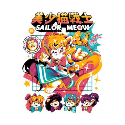 Sailor Meow Throw Pillow Official Cow Anime Merch