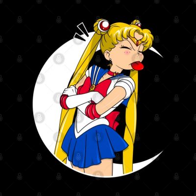 Usagi Tongue Out White Moon Throw Pillow Official Cow Anime Merch