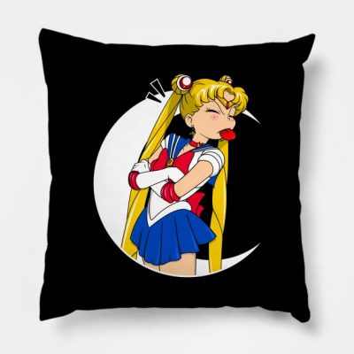 Usagi Tongue Out White Moon Throw Pillow Official Cow Anime Merch