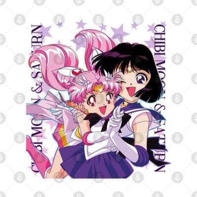 Saturn And Chibi Moon Tapestry Official Cow Anime Merch