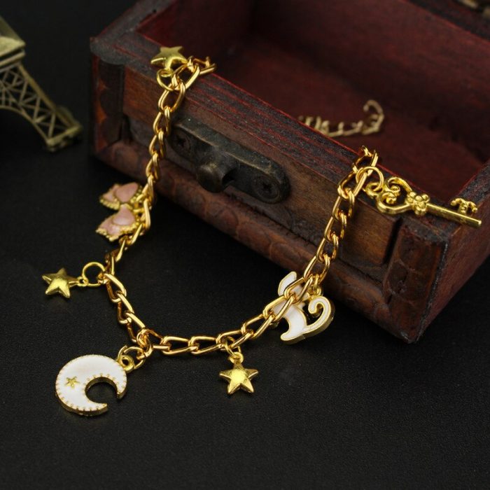 Cute Anime Sailor Moon Bracelet Tsukino Usagi Sailor Mercury Mars Jupiter Venus Cat Bow knot Bracelets 1 - Sailor Moon Store