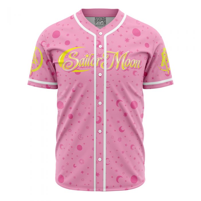 Pretty Guardian V2 Sailor Moon AOP Baseball Jersey FRONT Mockup - Sailor Moon Store