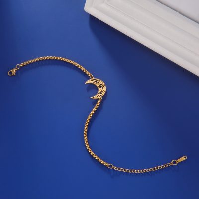 Romantic Cute Cat Claw Moon Pendant Bracelet for Women Gold Color Stainless Steel Jewelry Gifts 2023 4 - Sailor Moon Store