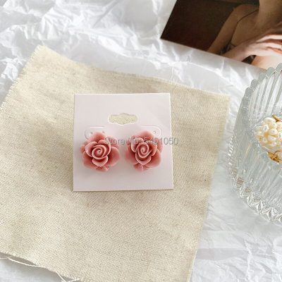 Sailor Kino Makoto Sailor Jupiter Cosplay Accessory Earrings Rose Flower Stud Earrings 3 - Sailor Moon Store