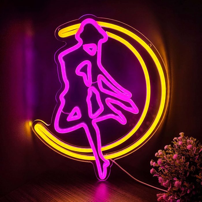 Sailor Moon Neon Sign Sailor Moon Decor LED Sailor Moon Lamp Wall Decor Anime Neon Light - Sailor Moon Store