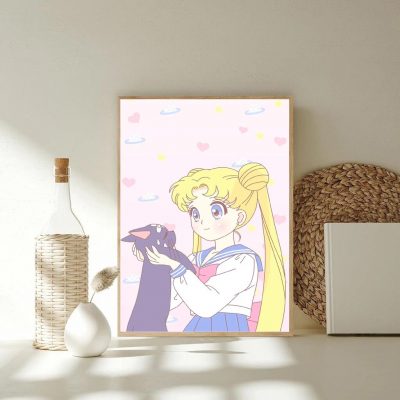 Seerlight Sailor Moon Poster Anime Art Poster Home Room Decor Wall Sticker Unframe 7 - Sailor Moon Store