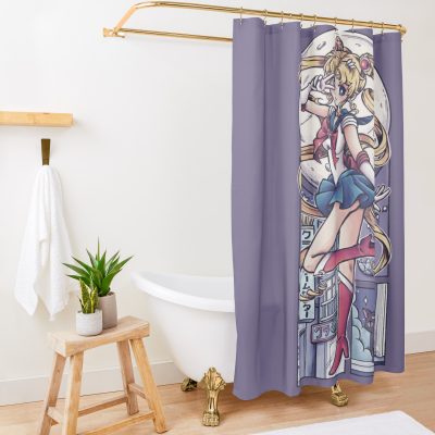 Sailor Moon - Usagi Tsukino - Sailor Guardians - Sailor Senshi Shower Curtain Official Cow Anime Merch