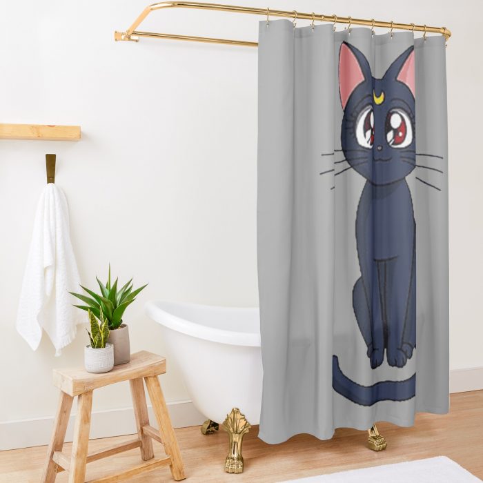 Luna Sailor Moon Shower Curtain Official Cow Anime Merch