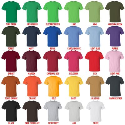 t shirt color chart - Sailor Moon Store